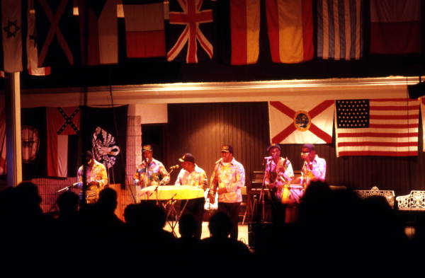 Junkanoos playing calypso music - White Springs, Florida