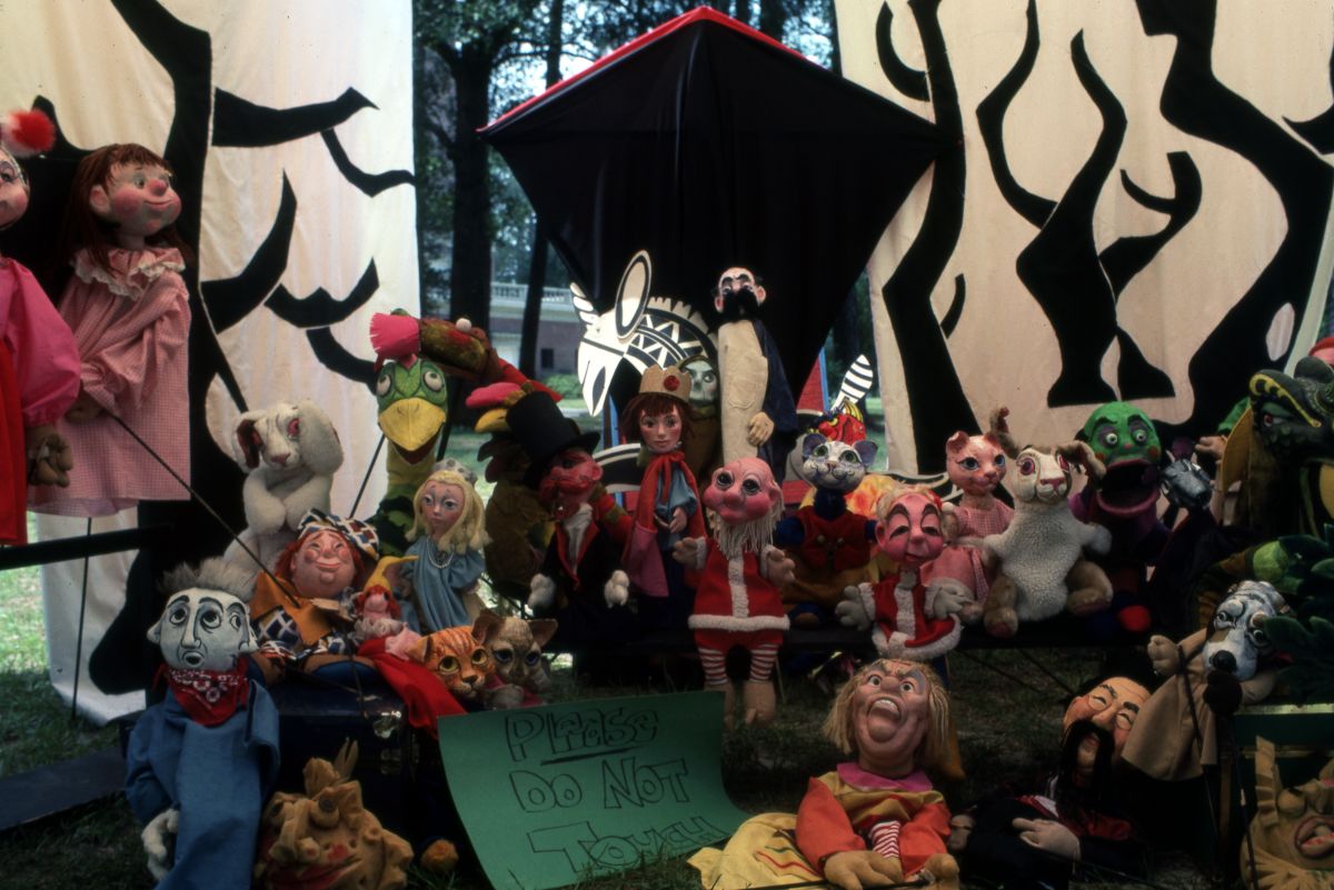 Puppets used by the Shoestring Puppet Theater of Jacksonville - White Springs, Florida