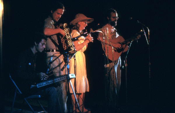 Folk quartet Wind That Shakes the Barley Band performing at the 1982 Florida Folk Festival - White Springs, Florida