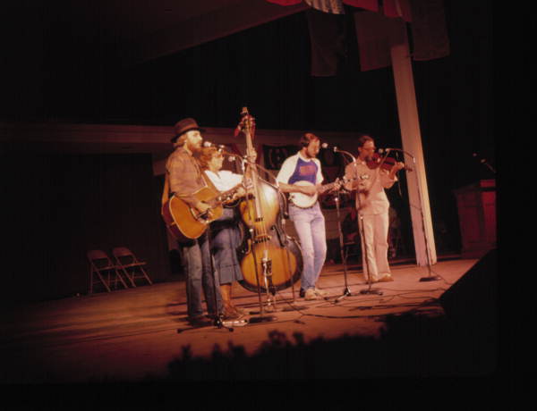 Tasmanian Devils Old Time String Band performing at the 1985 Florida Folk Festival - White Springs, Florida