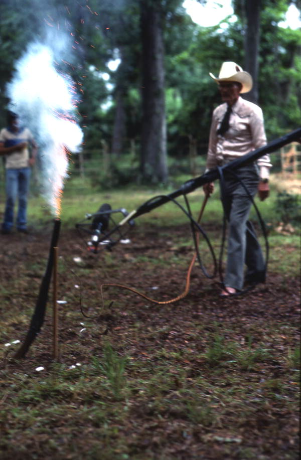 Curly Dekle performing his whip act - White Springs, Florida