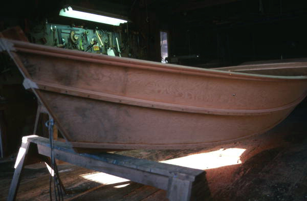 Boat being built by Myron Warr - Welaka, Florida