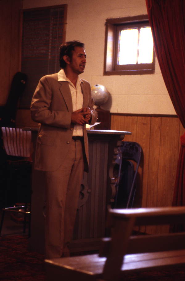 Reverend Oscar Trevino preaching - Seville, Florida