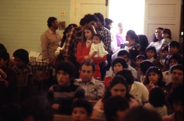 Families attending Methodist church - Seville, Florida