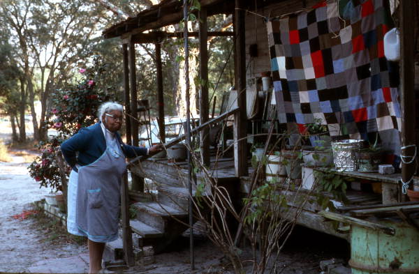 Quiltmaker Ruth Rowe at her house - Pomona Park, Florida.