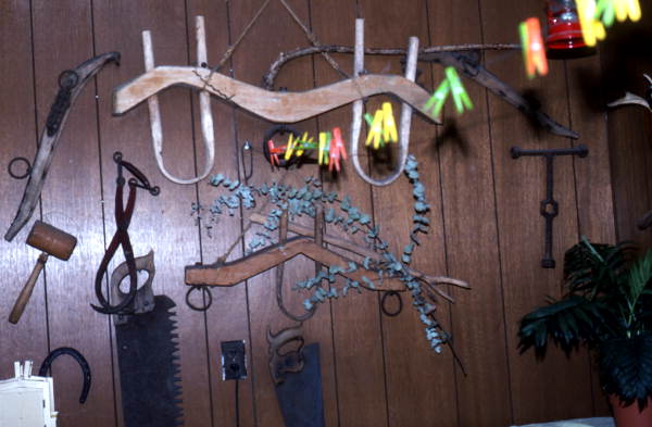 Display of tools at the home of Happy Driggers - Palatka, Florida.