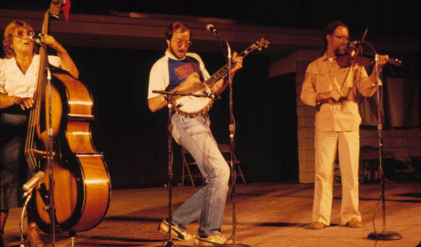 Tasmanian Devils Old Time String Band performing at the 1985 Florida Folk Festival - White Springs, Florida