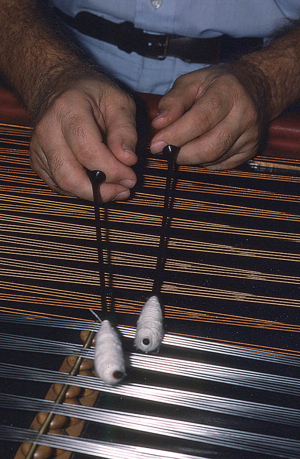 Joseph Szaryus playing a cimbalum - Casselberry, Florida