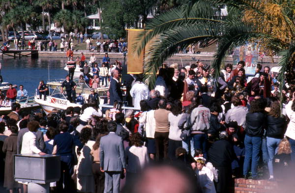 Crowd gathered for epiphany - Tarpon Springs, Florida