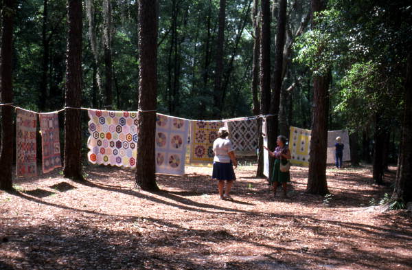 Quilts on dislay for a quilt show - White Springs, Florida