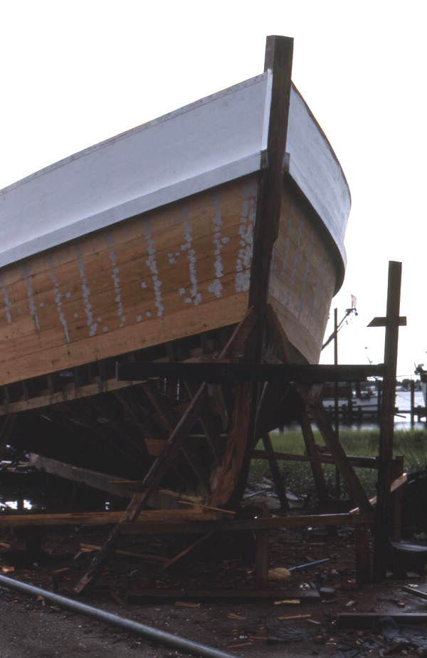 Front view of boat after planking - Jacksonville, Florida.