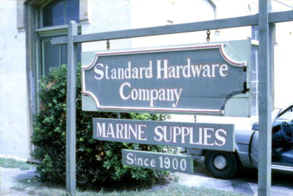 Sign for the Standard Hardware Company - Fernandina Beach, Florida.