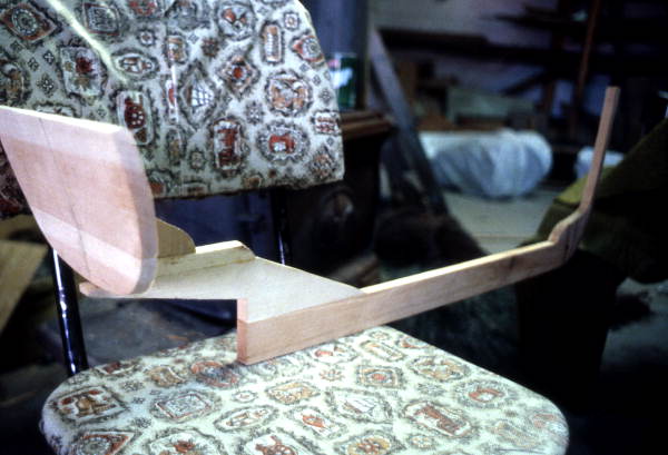Base of a model boat being made by Ray Singleton - Jacksonville, Florida