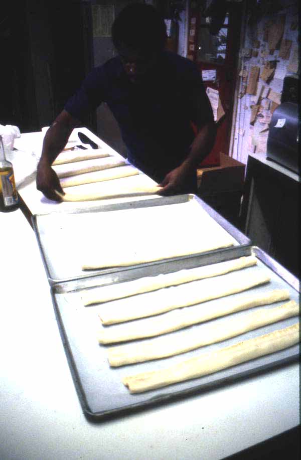 Jimmy Walton making guava pastries - Jacksonville, Florida.