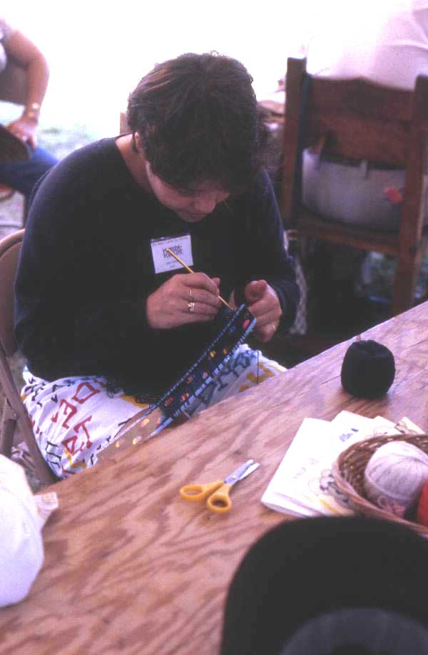Mingley Beheit making a hammock - White Springs, Florida