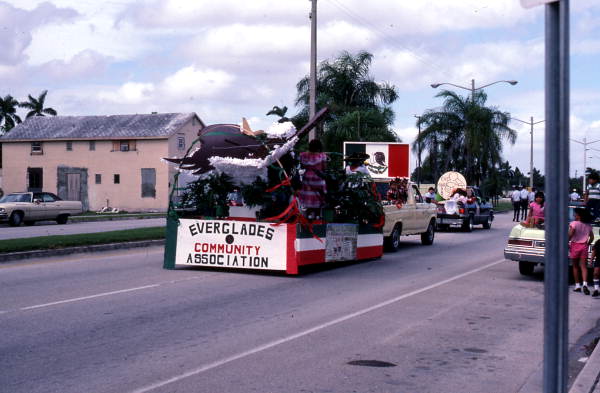 Truck in the annual parade from Florida City to Benito Juarez Park for Mexican Independence Day - Florida City, Florida