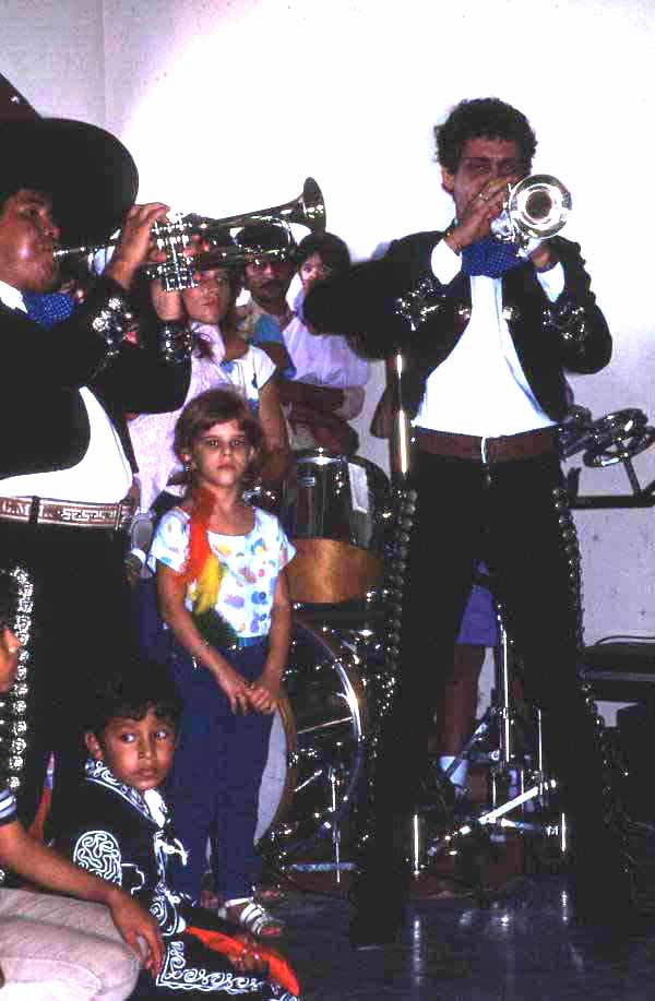 Trumpet players from Mariachi Jalisco band performing at Benito Juarez Park - Florida City, Florida