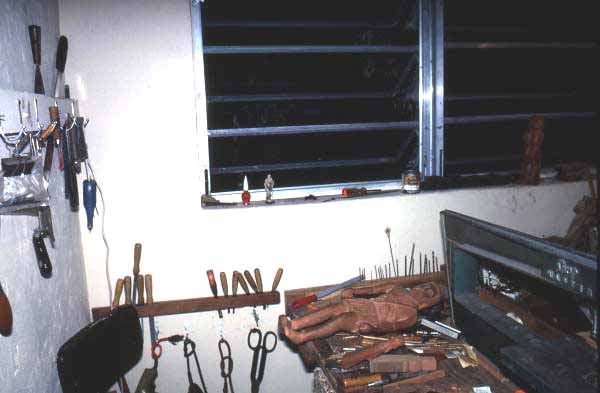 Jose Orta's wood carving workshop - Miami, Florida.