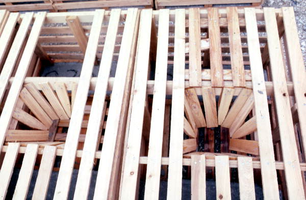 Close up view of lobster traps - Miami, Florida.