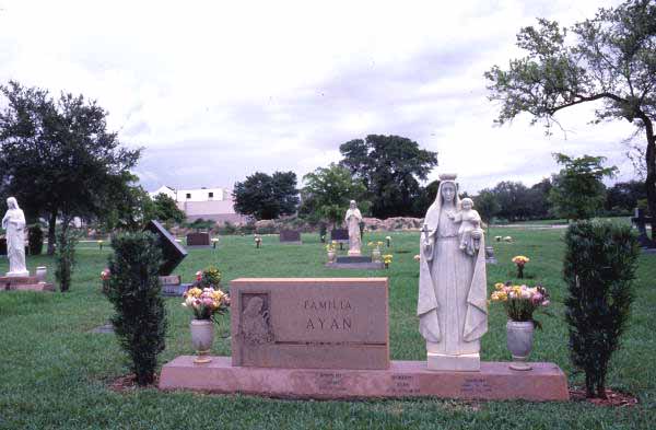 Ayan family gravestone at Woodlawn Park Cemetery - Miami, Florida.
