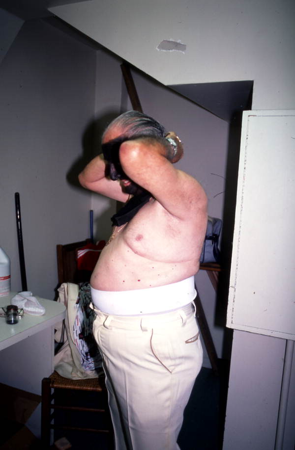 Juan "Bolito" Landa putting on "black face" - Miami, Florida.
