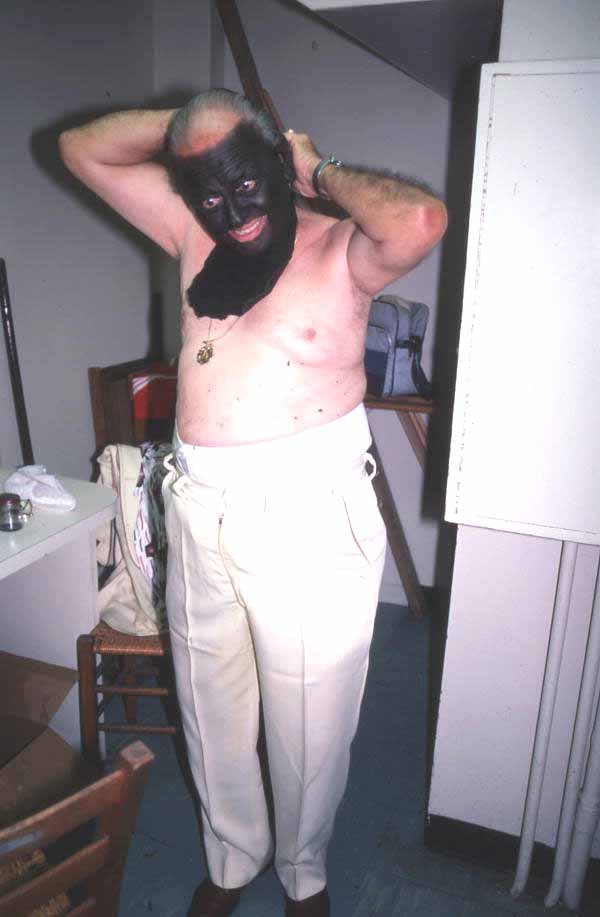 Juan "Bolito" Landa putting on "black face" - Miami, Florida.