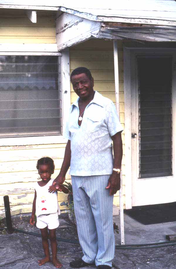 Dixieland musician W.C. Baker at his home - Miami, Florida.