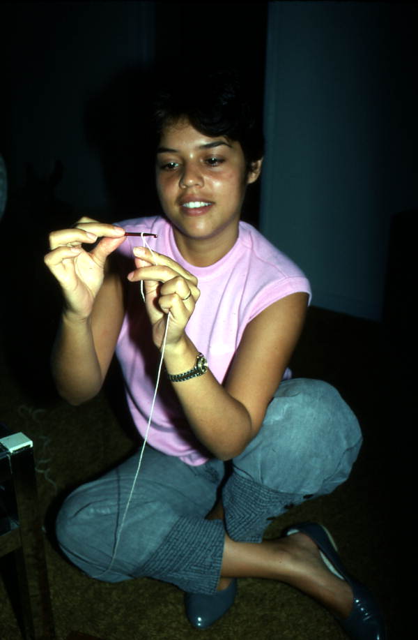 Mingly Caminero-Beheit making a hammock - Miami, Florida.