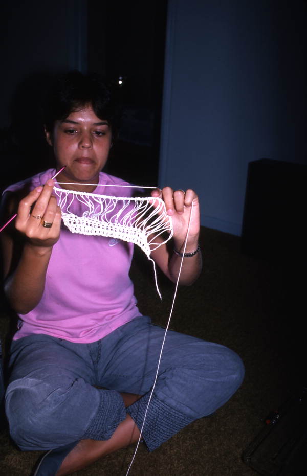 Mingly Caminero-Beheit making a hammock - Miami, Florida.