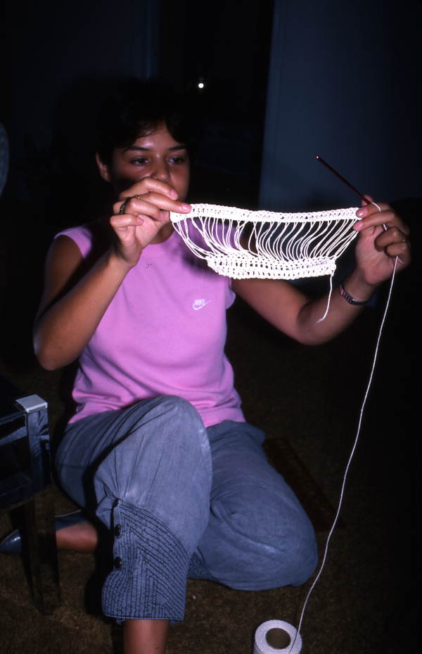 Mingly Caminero-Beheit making a hammock - Miami, Florida.