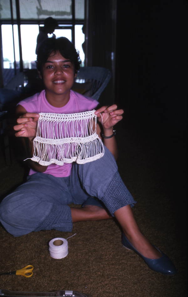 Mingly Caminero-Beheit making a hammock - Miami, Florida.