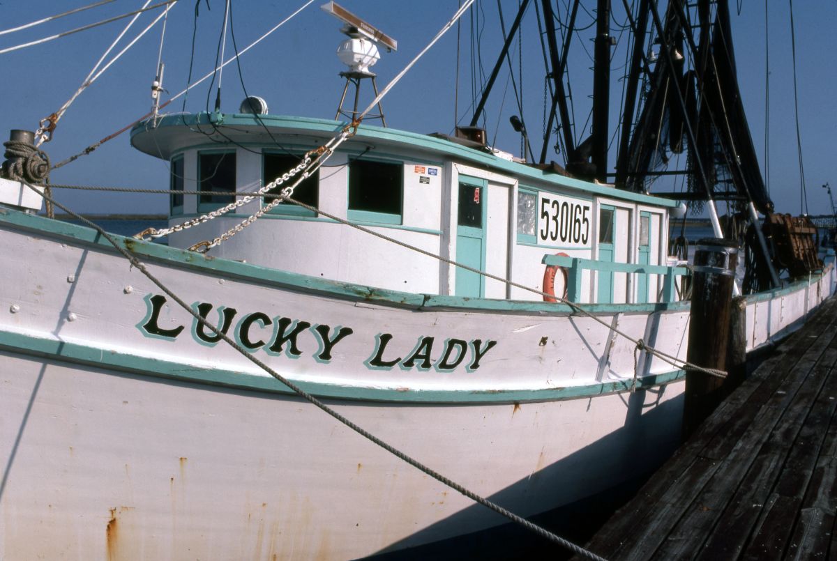 Shrimp boat, "Lucky Lady", owned by Dale Davis and Lloyd's Seafood - Apalachicola, Florida.