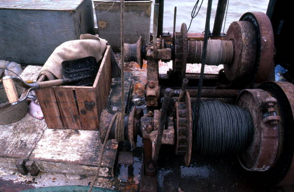 Winches on shrimp boat - Apalachicola, Florida.