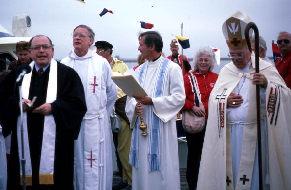 Blessing of the fleet at the Florida Seafood Festival - Apalachicola, Florida.