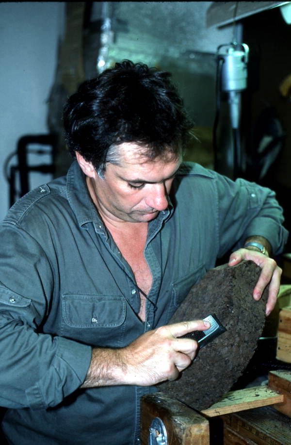 Mike Berg making a duck decoy - Jacksonville, Florida.