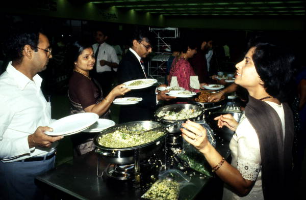 Serving food at the celebration of Indian Independence Day - Jacksonville, Florida