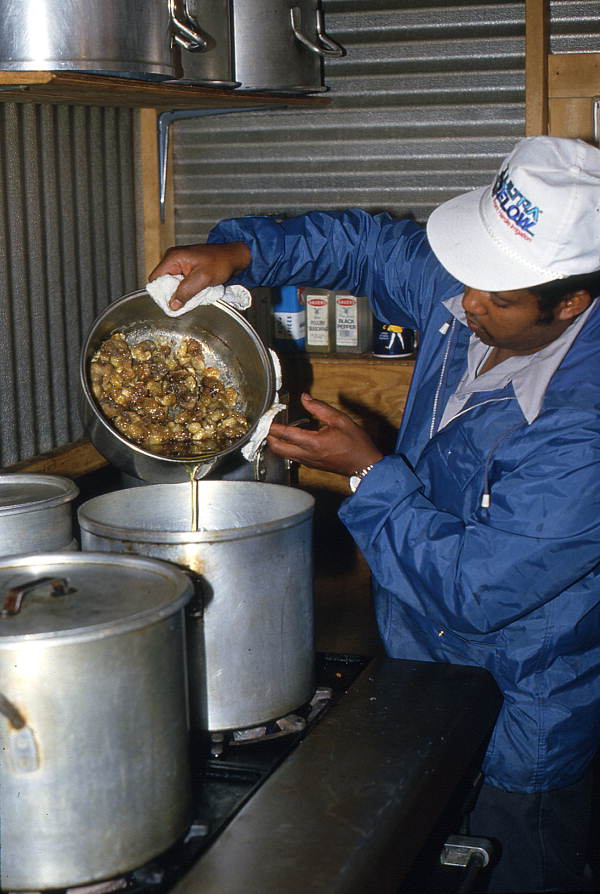 Hiram Jenkins cooking chicken stock for his pilau rice - Jacksonville, Florida