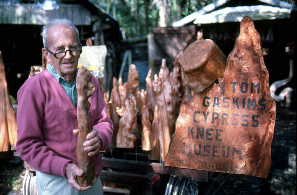 Tom Gaskins at his Cypress Knee Museum - Palmdale, Florida