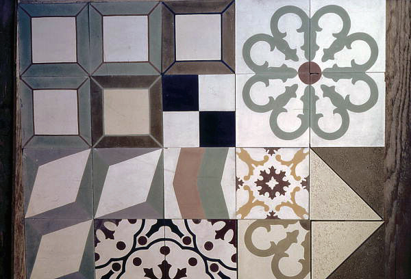 Examples of Cuban tile made at the Tropic Cuban Tile Co. - Miami, Florida.