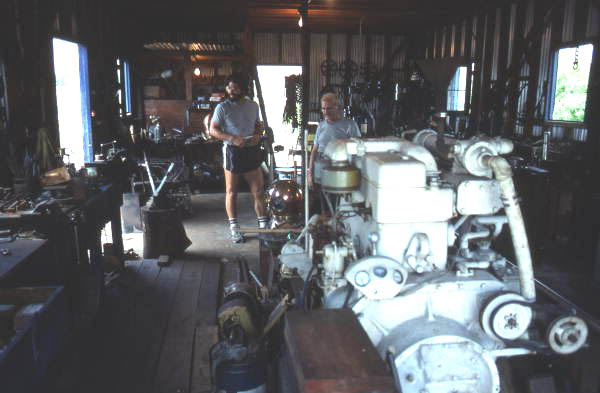 Nick Toth and Antonios Lerios in their helmet making workshop - Tarpon Springs, Florida