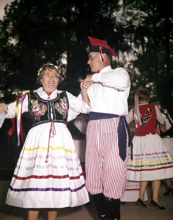 Polish "Mazur" dancers at the 1960 Florida Folk Festival- White Springs, Florida
