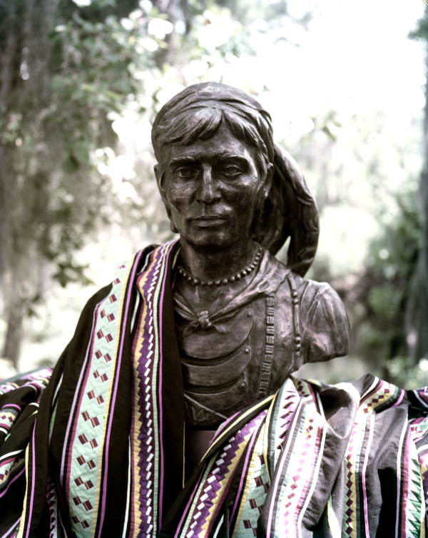 Bust of Osceola overlooking the Suwannee River at a spot known as "Lover's Leap"- White Springs, Florida