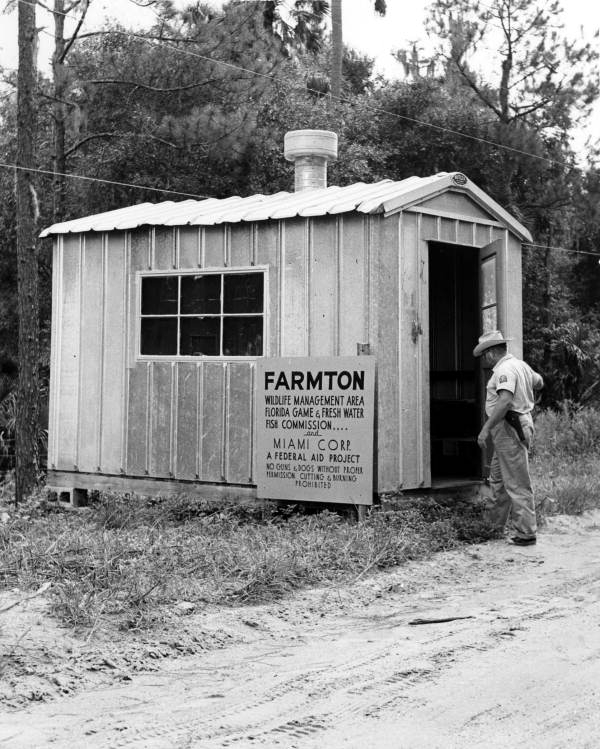 William "Willie" Post at the Farmton Wildlife Management Area check station in Volusia County.
