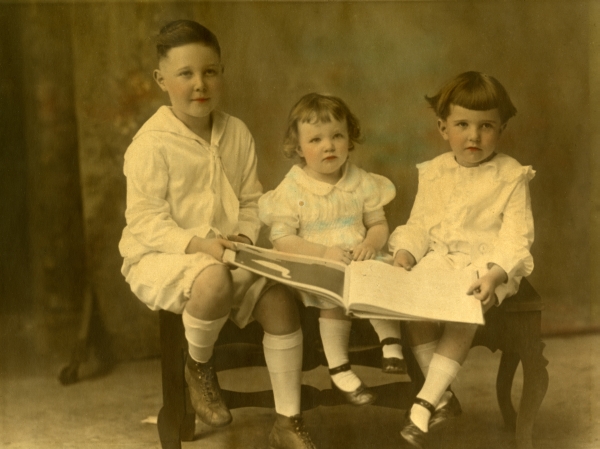 Billy Van Brunt sitting with Lina Clifton Byrd and her brother Tom Byrd - Tallahassee, Florida.