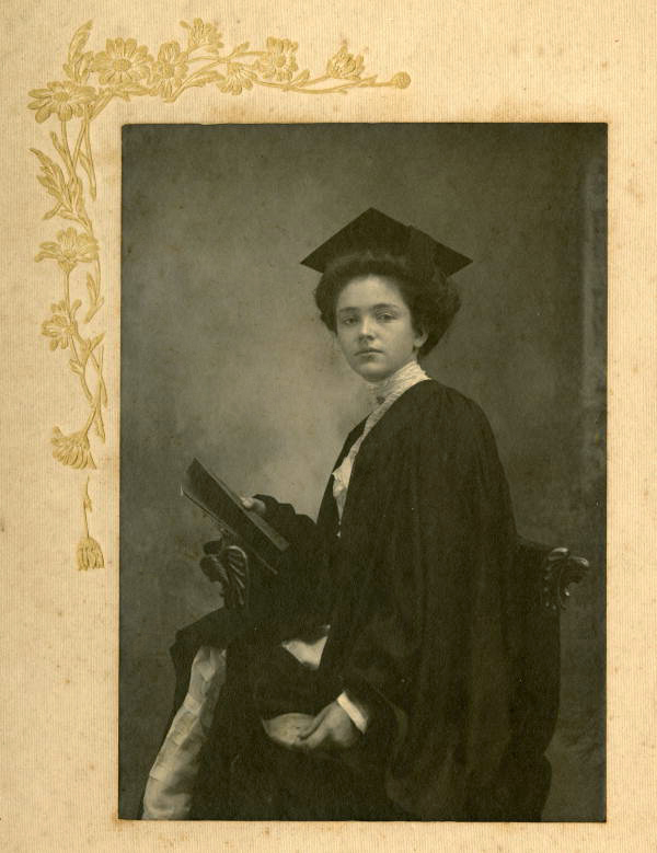 College graduation portrait of Suzie Van Brunt (later Bridges) - Tallahassee, Florida.