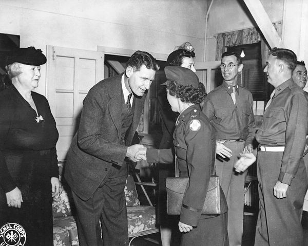 Governor Caldwell on a visit to Camp Gordon Johnston, February 2, 1945 - Carrabelle