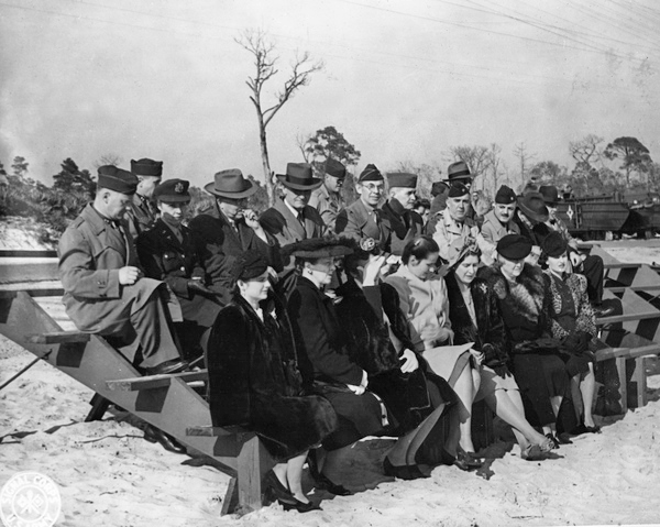 Governor Caldwell on a visit to Camp Gordon Johnston, February 2, 1945 - Carrabelle