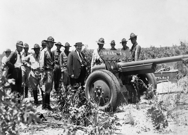 Governor David Sholtz observing Florida National Guard training - Fort Jackson, South Carolina