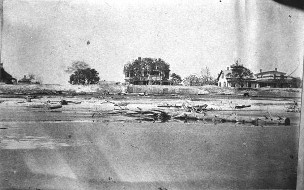 View of homes from beach - Apalachicola, Florida.