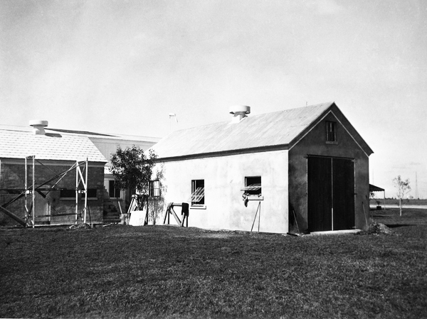 Construction by the FERA of a "dope house" at the U.S. Naval Reserve air base - Opa-locka, Florida